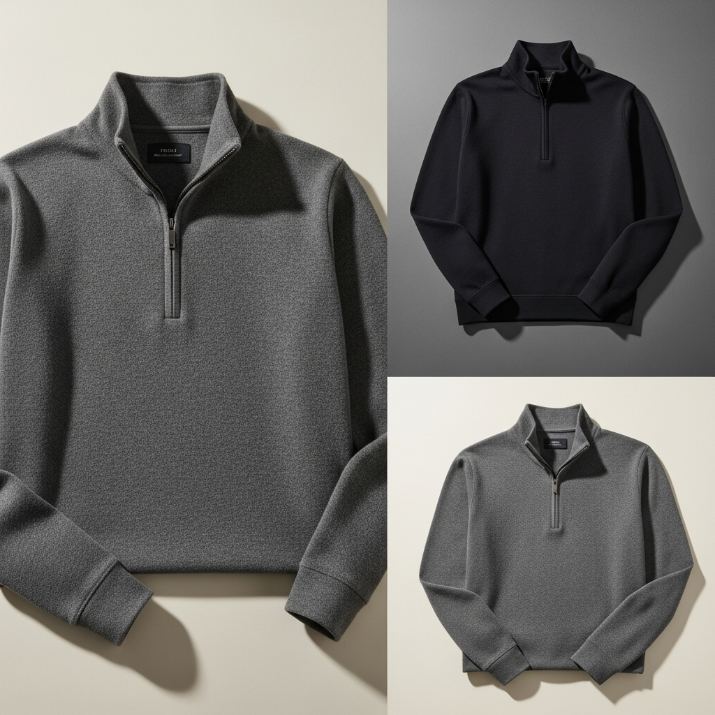 Men's Quarter Zip Up Long
