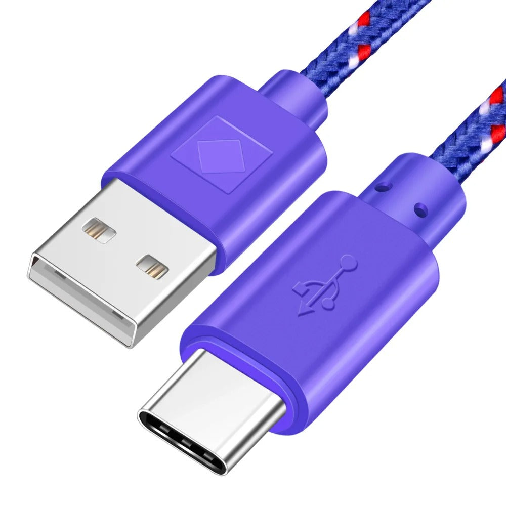 OLAF Nylon Braided USB Type C Cable 1M 2M 3M Data Sync Fast Charging USB C Cable For Samsung S9 S10 Xiaomi mi9 mi8 Huawei Type-c