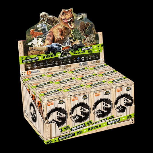 In Stock Blokees Brucke Jimu Man Nature Collection - Surprise Blind Box Jurassic World Dinosaur Toy Model Collection Handmade