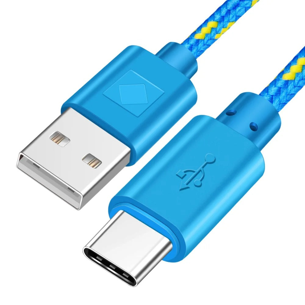 OLAF Nylon Braided USB Type C Cable 1M 2M 3M Data Sync Fast Charging USB C Cable For Samsung S9 S10 Xiaomi mi9 mi8 Huawei Type-c