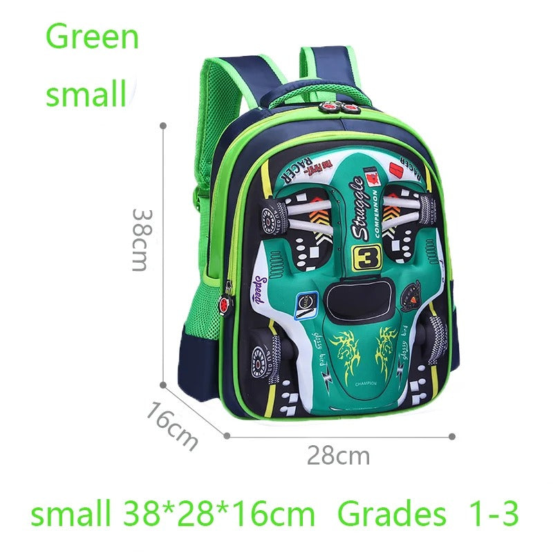 Waterproof Lightweight 3D Car Backpack Kindergarten Kid Preschool Backpack Young Children Boy Girl SchoolBag Primary Red Blue