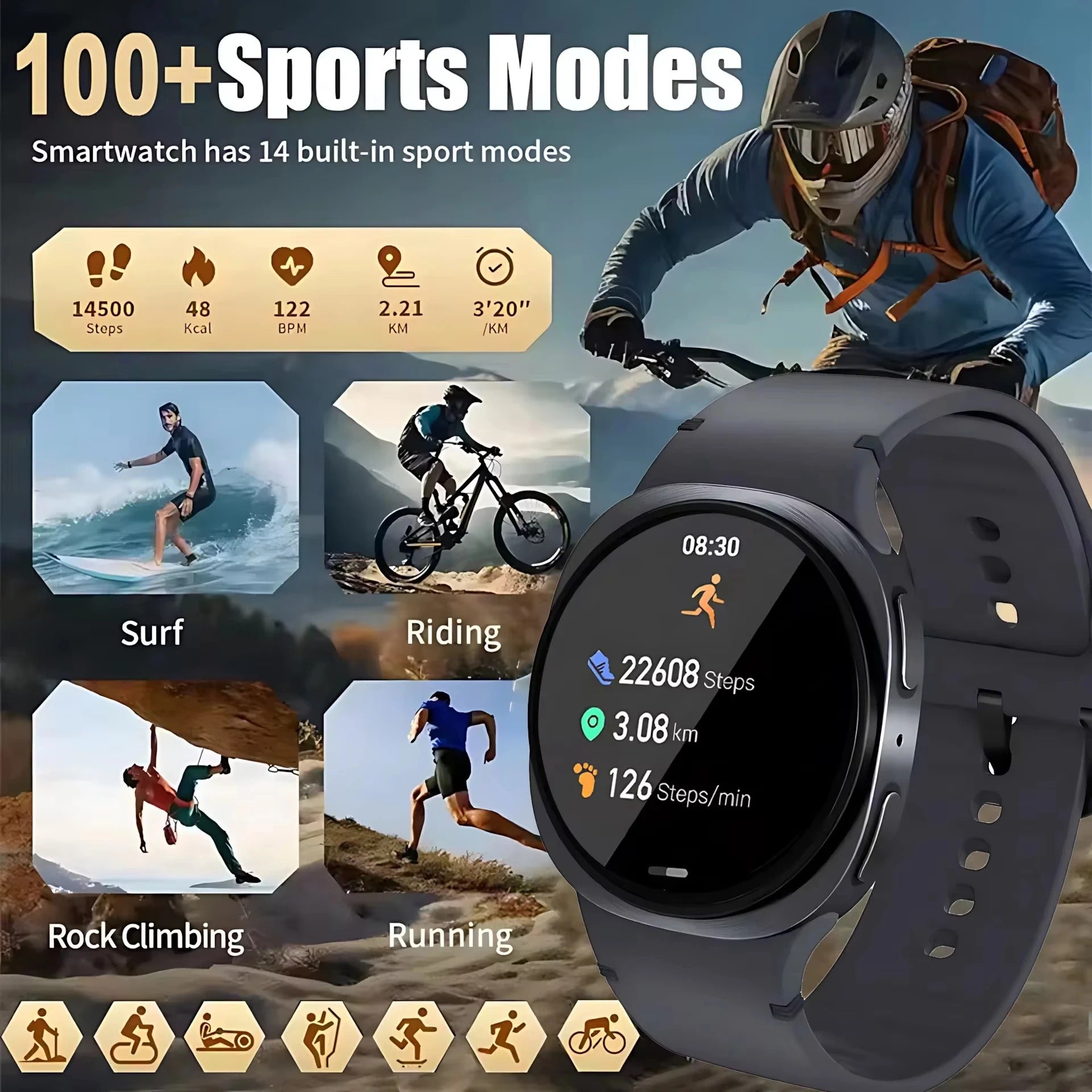2025 New Series 8 Mini Smart Watches GPS Track For Men Women Health Sport AMOLED Heart Rate Bluetooth Call Waterproof Smartwatch