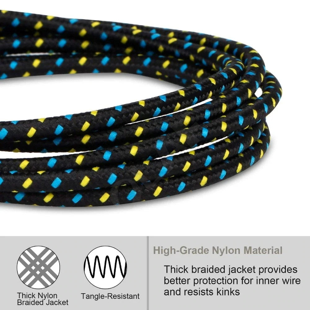 OLAF Nylon Braided USB Type C Cable 1M 2M 3M Data Sync Fast Charging USB C Cable For Samsung S9 S10 Xiaomi mi9 mi8 Huawei Type-c