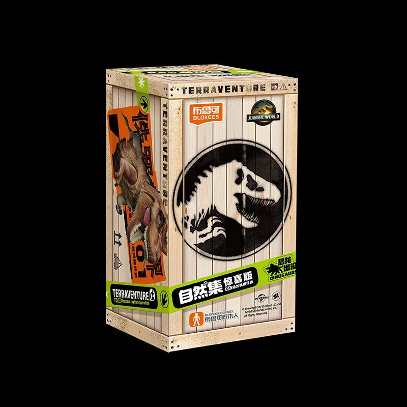 In Stock Blokees Brucke Jimu Man Nature Collection - Surprise Blind Box Jurassic World Dinosaur Toy Model Collection Handmade